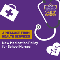 Purple graphic with white nurse bag and stethscope